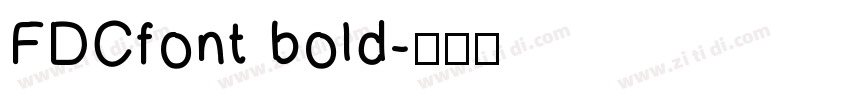 FDCfont bold字体转换